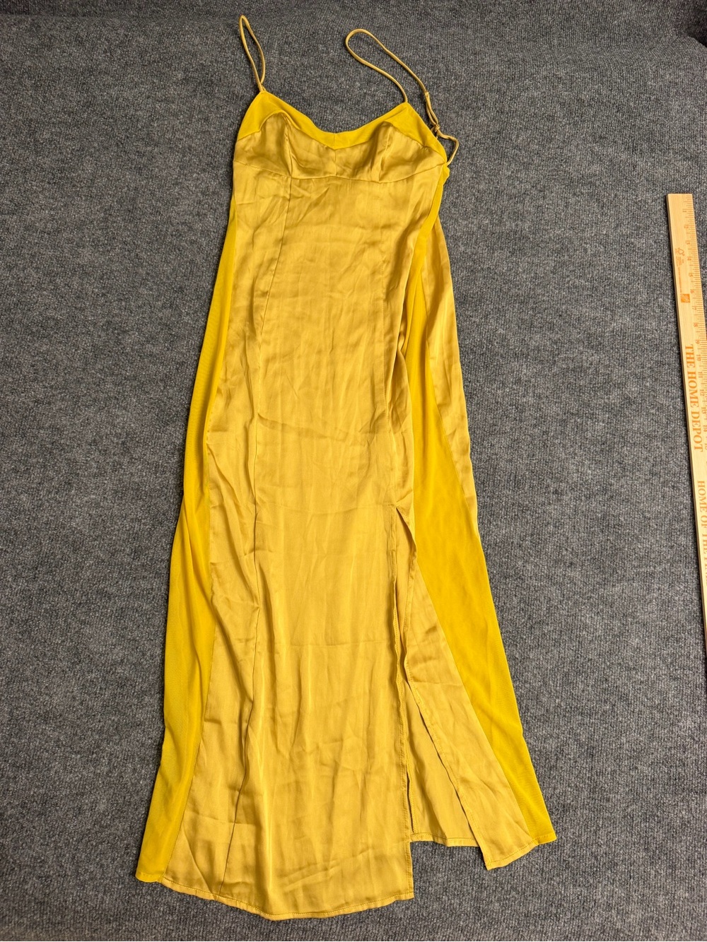 Free People Intimately City Cool Midi Slip Dress Chartreuse Yellow XS